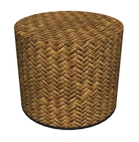 Pufa Boho Intesi okrągła kolorowa do salonu i sypialni nowoczesna tapicerowana 40 cm