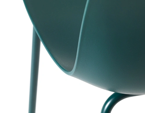 Krzesło Whitby nowoczesne z tworzywa niebieskie do jadalni i kuchni UNIQUE