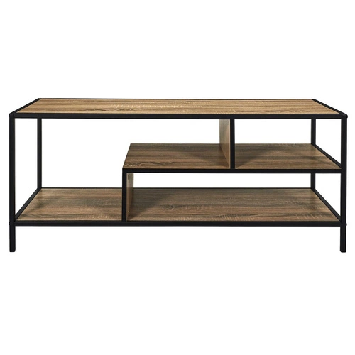 Szafka RTV loftowa Edison 110 cm stojąca industrialna do salonu drewno i metal Intesi