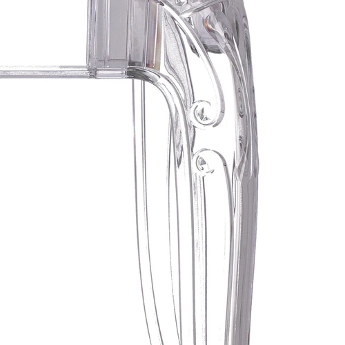 Stół okrągły szklany Ghost 80 cm transparentny glamour do jadalni i salonu Intesi