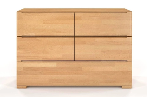 Komoda z szufladami drewniana bukowa Sparta 120 cm skandynawska do salonu SKANDICA