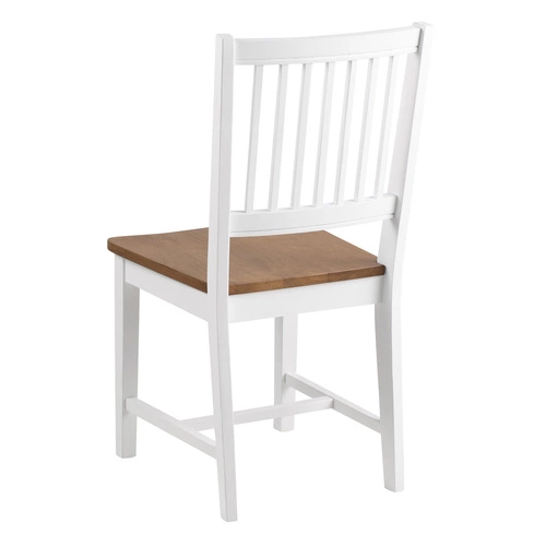 Krzesło drewniane Brisbane Actona białe patyczak skandynawski do jadalni i salonu
