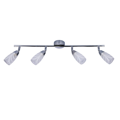 Nowoczesna lampa sufitowa Laufer chrom regulowana 4-punktowa do salonu i kuchni