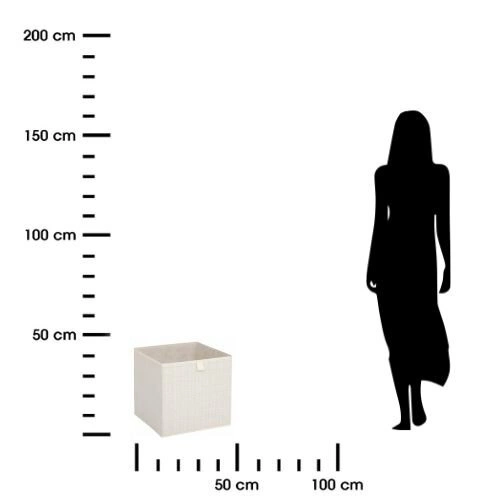 Pudełko materiałowe do regału Tweed 31x31 cm beżowe do sypialni i garderoby 5five