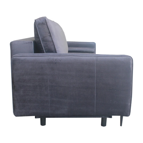 Sofa rozkładana z funkcją spania Arosa grafitowa z pojemnikiem do salonu loftowa