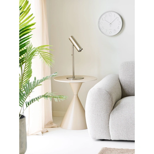 Zegar ścienny Lalibela biały 30 cm nowoczesny cichy do salonu