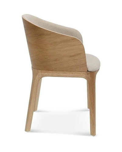 Krzesło tapicerowane Fameg Arch buk premium z podłokietnikami do jadalni i salonu personalizowane