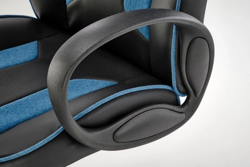 Fotel gamingowy Neferet ergonomiczny obrotowy z zagłówkiem czarno-niebieski do biurka