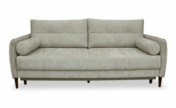 Sofa rozkładana Lika 3 osobowa z funkcją spania i pojemnikiem beżowa do salonu