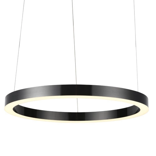 Lampa wisząca LED Circle 100 cm nowoczesna szara regulowana do salonu i nad wyspę