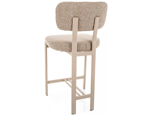 Hoker Montico beżowy tapicerowany z oparciem do wyspy kuchennej