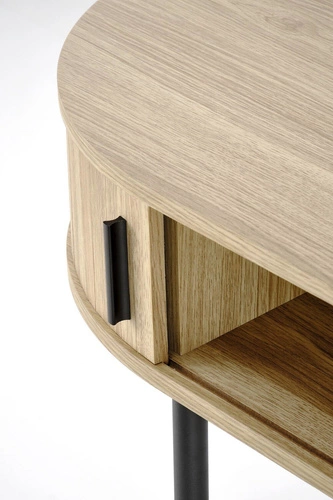 Biurko Bahli skandynawskie do pracy 120 cm nowoczesne naturalne z czarnymi nogami Intesi