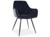 Krzesło LINEA Velvet - czarny Bluvel 19
