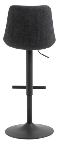 Hoker Adisa szary ciemny z oparciem regulowany obrotowy loftowy do kuchni i wyspy Actona