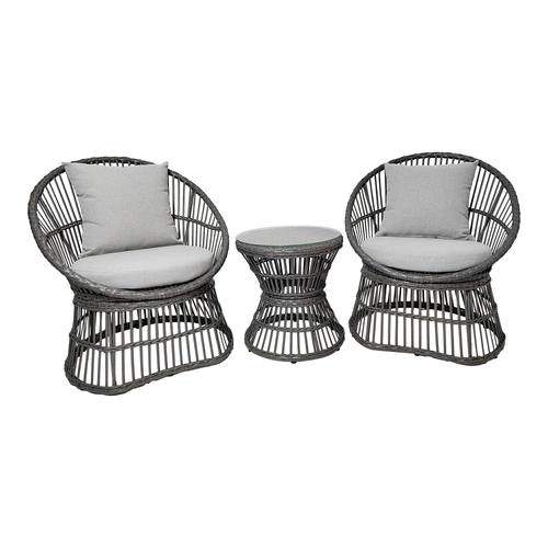 Zestaw ogrodowy Natal rattan szary