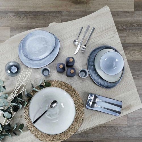 Kubek ceramiczny do espresso Villena 80 ml szary skandynawski Intesi elegancki