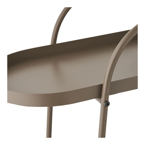 Empoli metalowy wózek barowy na kółkach dwupoziomowy loftowy do jadalni