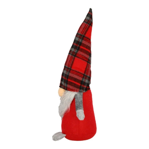 Skrzat siedzący czerwona kratka 44cm