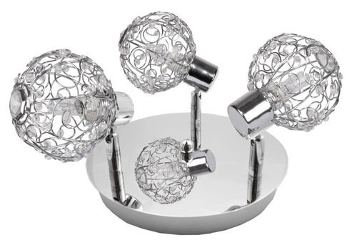 Plafon okrągły Collar chrom nowoczesny glamour do salonu i sypialni CANDELLUX 44 cm