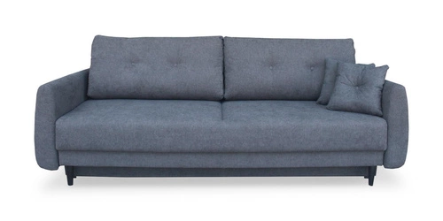 Sofa rozkładana z funkcją spania Forn Intesi grafitowa do salonu nowoczesna z pojemnikiem
