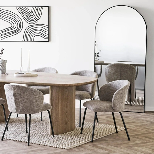 Lustro Madrid prostokątne czarne 90x180 cm do sypialni lub salonu na ścianę