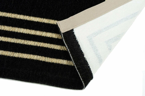 Dywan do salonu Royal Black 160x230 nowoczesny glamour łatwoczyszczący antypoślizgowy Carpet Decor