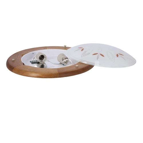 Plafon sufitowy Rustica 40 okrągły drewniany dąb do jadalni i przedpokoju CANDELLUX