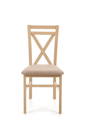 Krzesło drewniane Alaska do jadalni i kuchni dąb sonoma beż ciemny klasyczne Intesi