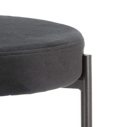 Krzesło Camile Velvet czarne tapicerowane