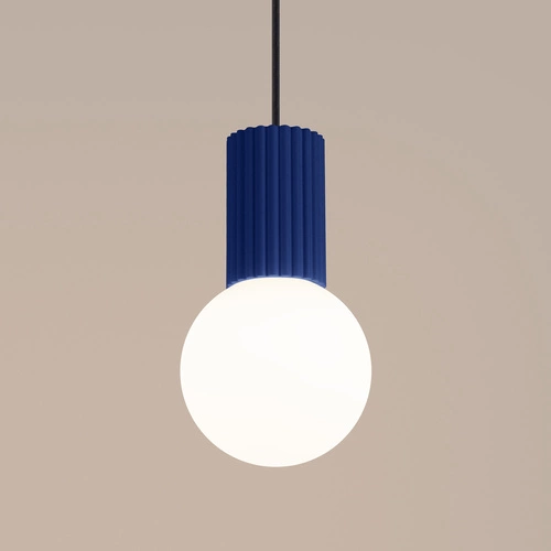 Lampa wisząca kula HALO 1 ultramaryna nowoczesna do salonu i sypialni SOLLUX LIGHTING
