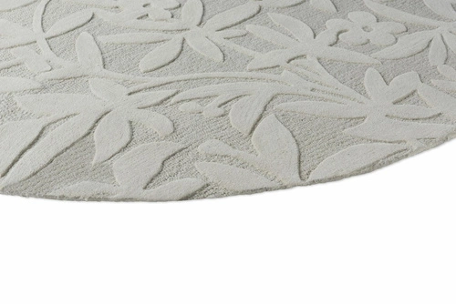 Dywan okrągły wełniany Cleavers 200x200cm beżowy do salonu nowoczesny ręcznie tkany