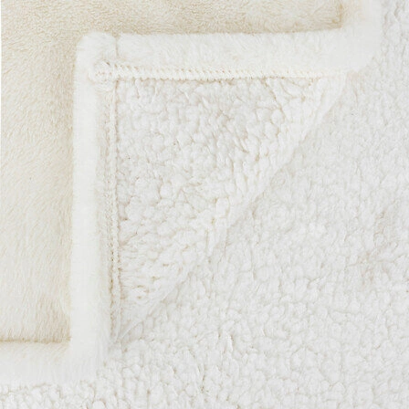 Koc z rękawami Aksel biały ciepły miękki koc polarowy na kanapę Atmosphera