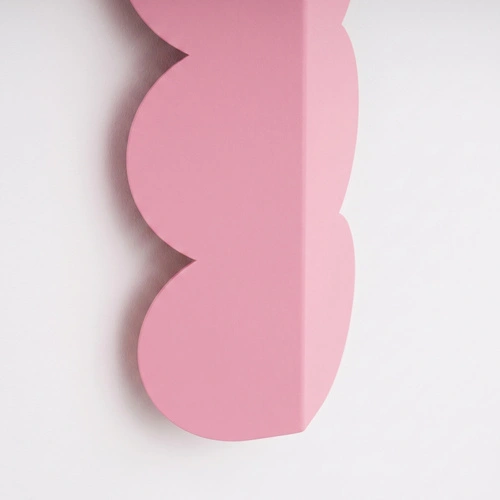 Kinkiet ścienny BISCUIT różowy nowoczesny aluminiowy do salonu