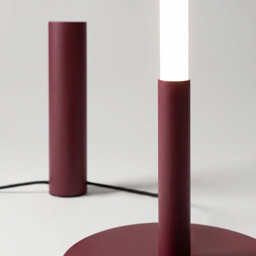 Lampa stojąca do salonu TRANG burgund nowoczesna LED 3000K