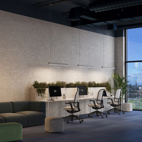 Lampa wisząca PINNE 200 LED szara minimalistyczna do salonu nad stół 200 cm Thoro