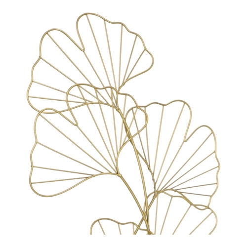 Dekoracja metalowa Ginko złota