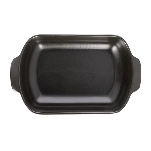 Ceramiczne naczynie do zapiekania Pimiento czarne prostokątne 38 cm do zapiekanek Intesi
