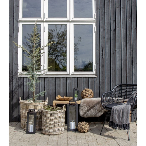 Zestaw 2 koszy dekoracyjnych Indo rattan boho do salonu i na taras House Nordic