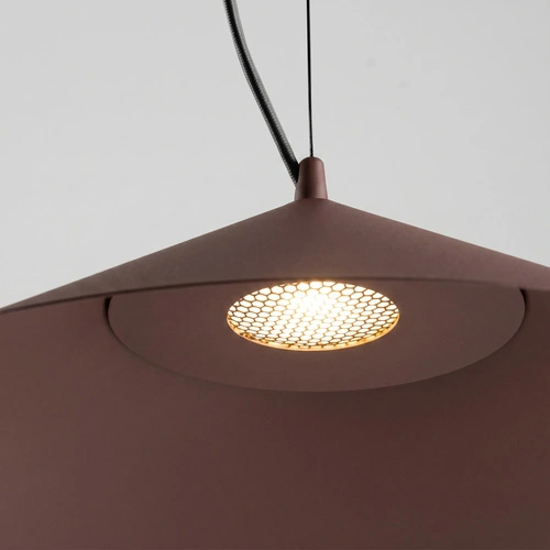 Lampa wisząca FINT LED brązowa regulowana do salonu nad stół