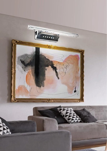 Kinkiet ścienny LED Forte CANDELLUX nowoczesny chrom z wyłącznikiem do sypialni i nad lustro