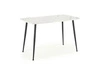 Stół do jadalni Roca nowoczesny biały marmur czarne nogi 120x70 cm Intesi glamour