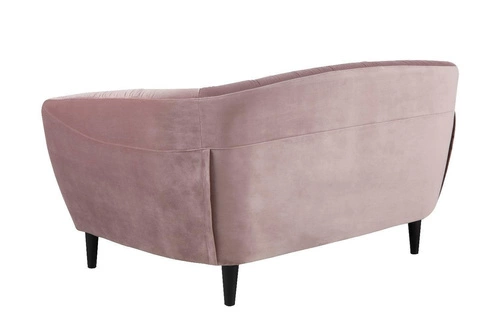 Sofa dwuosobowa Ria VIC welurowa różowa glamour do salonu Actona 150 cm