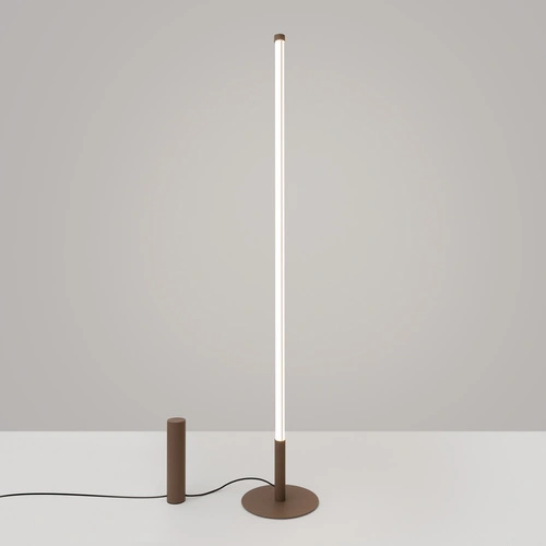 Lampa stojąca do salonu TRANG brązowa nowoczesna LED 4000K