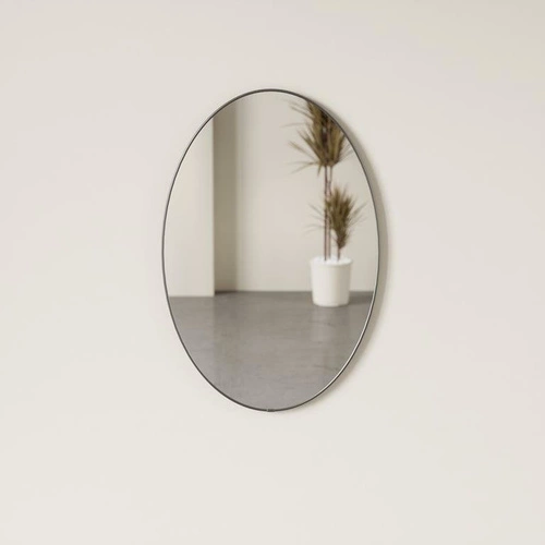 Lustro owalne wiszące Hubba Umbra 92x62 nowoczesne lustro do przedpokoju na ścianę