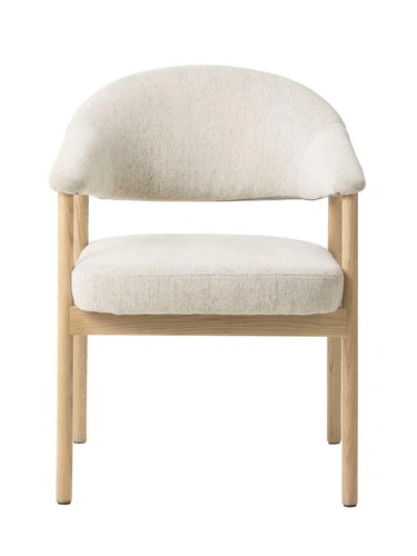 Krzesło Elk tapicerowane do jadalni piaskowe dąb skandynawskie