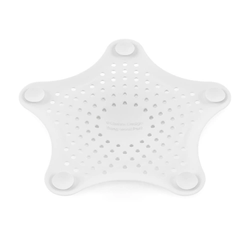 Sitko do zlewu i wanny Starfish Umbra białe gumowe nowoczesne do łazienki 16 cm