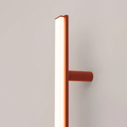 Nowoczesny kinkiet ścienny LED LAGOM 120 czerwony aluminium do salonu, sypialni i kuchni Thoro