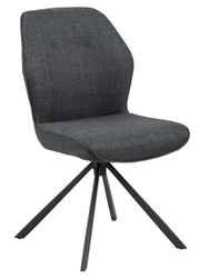 Krzesło obrotowe tapicerowane Aura szare ciemne Actona do jadalni i salonu nowoczesne