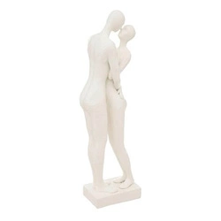 Figurka dekoracyjna Couple Atmosphera biała nowoczesna do sypialni lub na prezent 33 cm