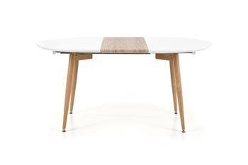 Stół rozkładany do jadalni Wader biały dąb san nowoczesny 120-200 cm Intesi